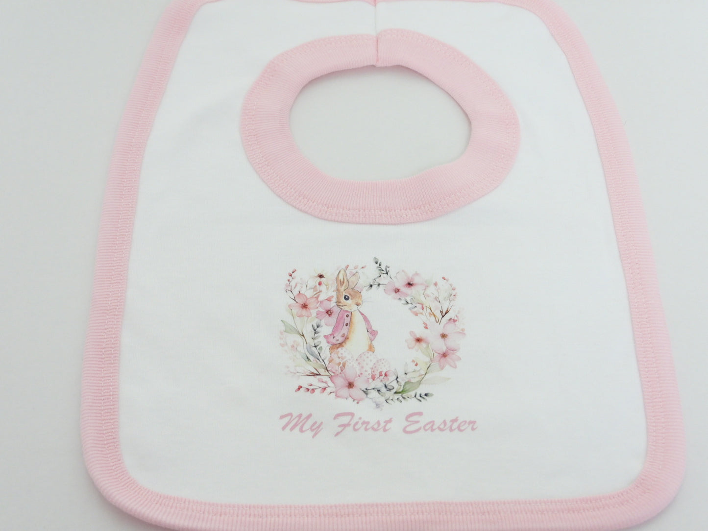 MY FIRST EASTER BIB PINK