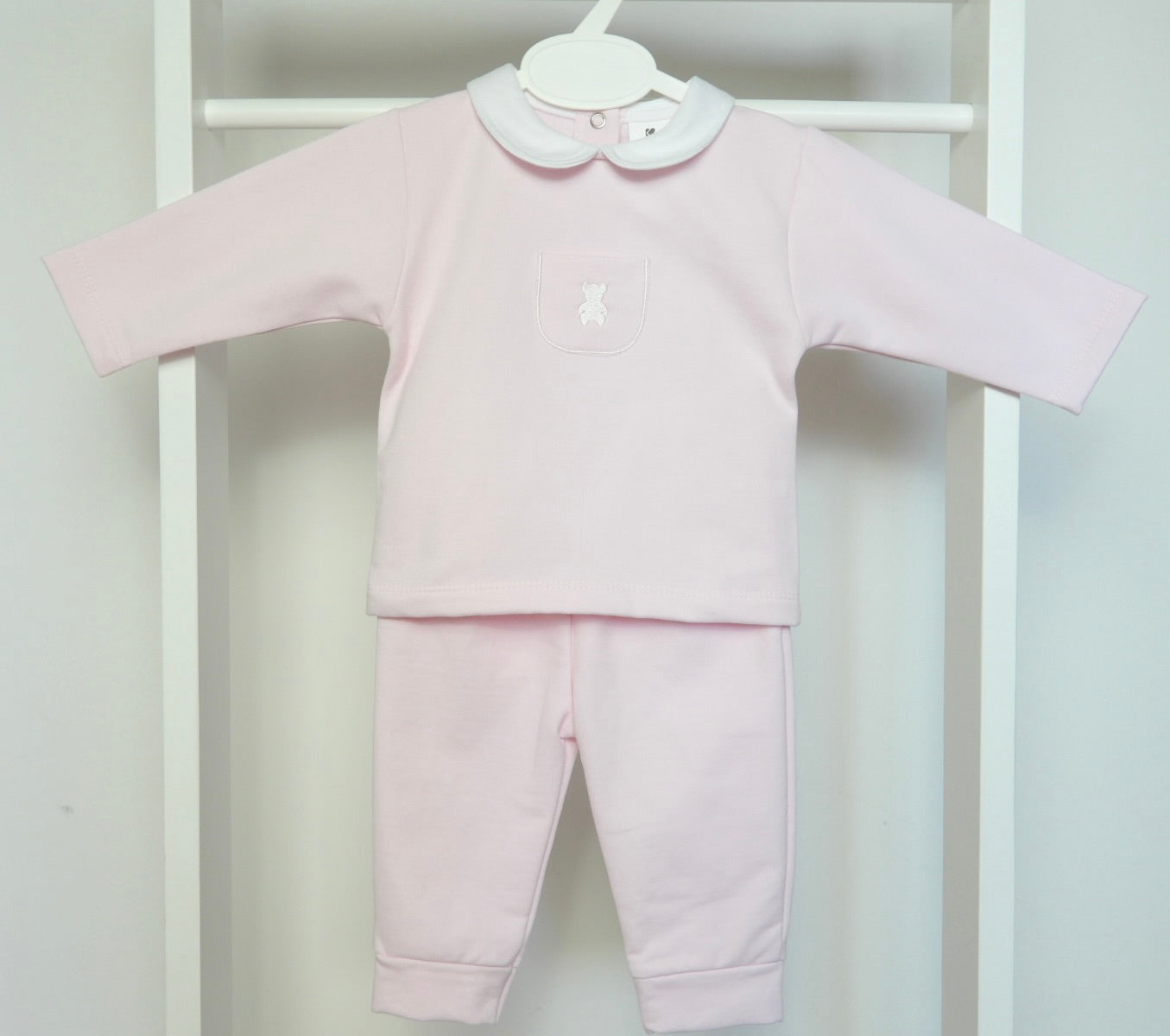 PINK TEDDY BEAR TWO PIECE SET