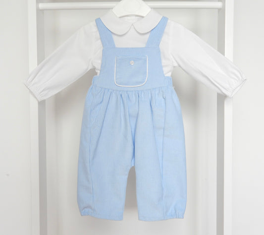 BLUE CORD DUNGAREE SET