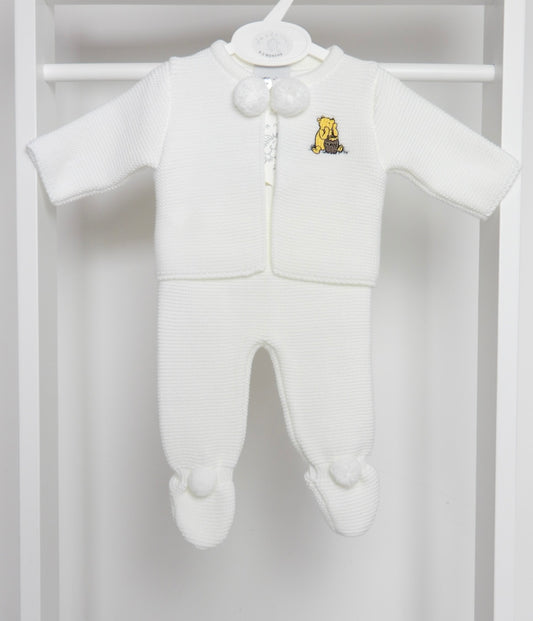 WHITE 3 PIECE WINNIE THE POOH