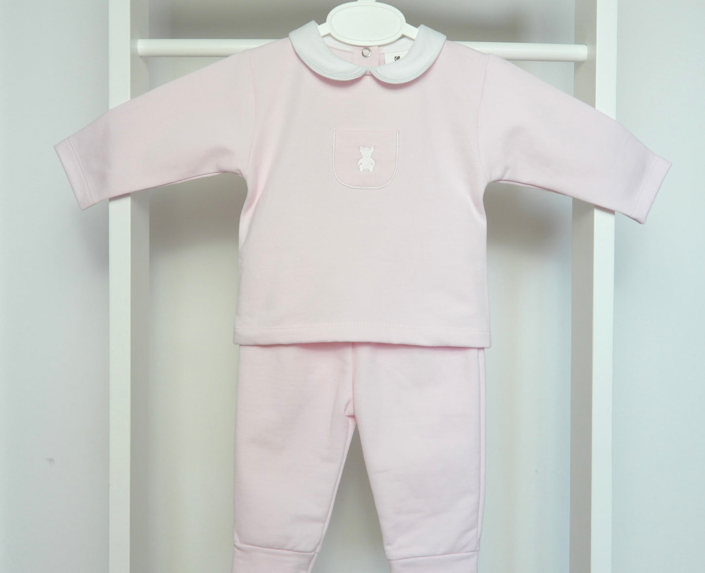 PINK TEDDY BEAR TWO PIECE SET