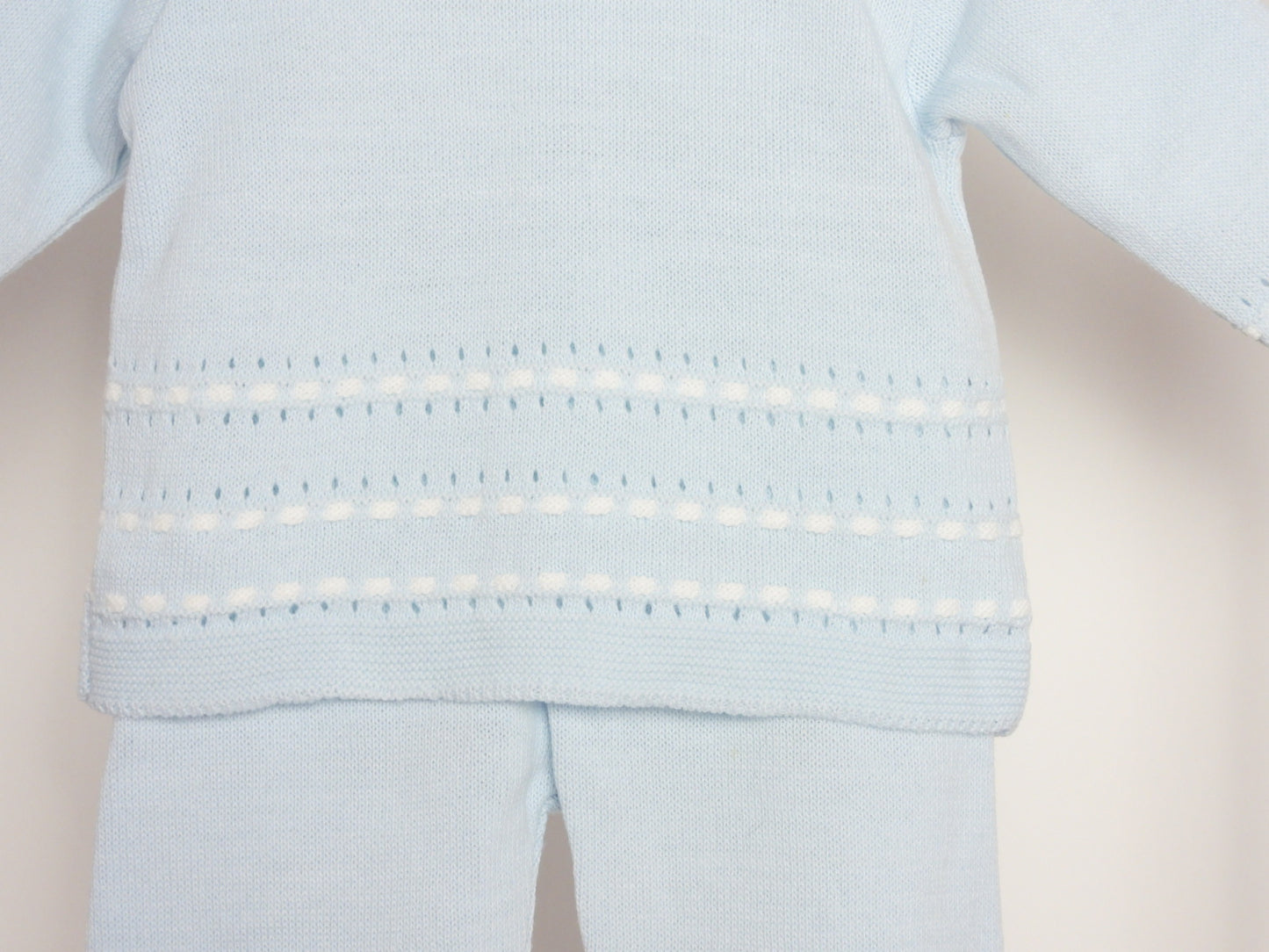 BLUE SPOTTY KNITTED TWO PIECE