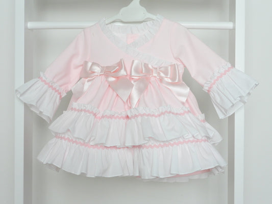 BABY PINK PUFFBALL PRINCESS DRESS WITH PANTS