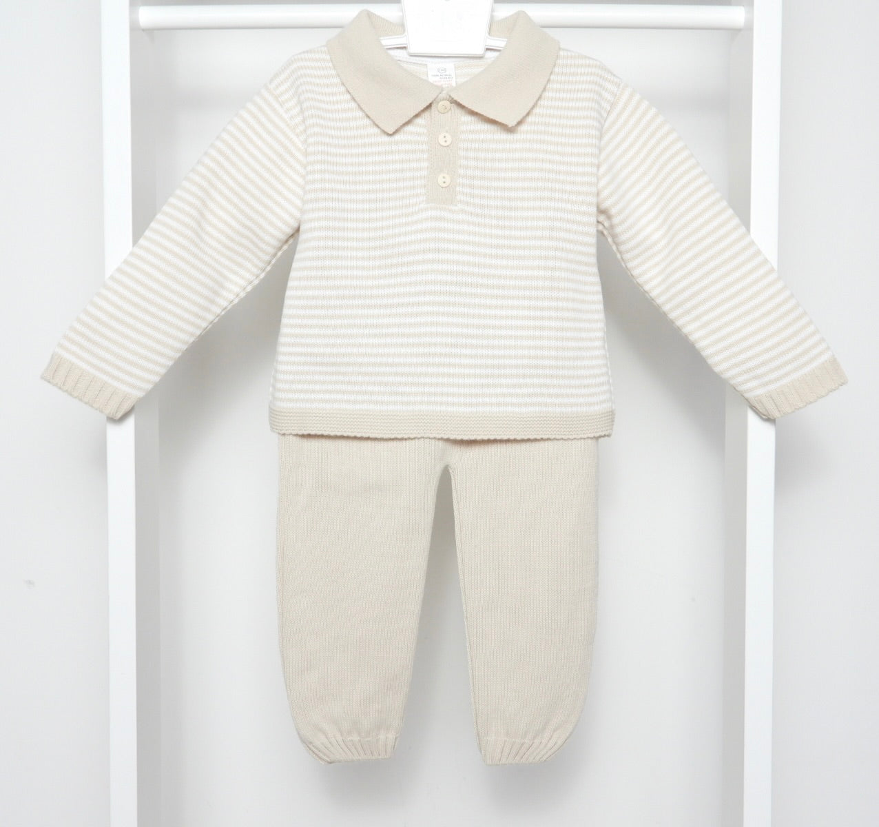 BERTIE STRIPE TROUSER SET BEIGE