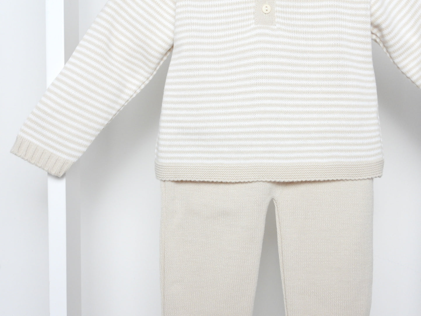 BERTIE STRIPE TROUSER SET BEIGE