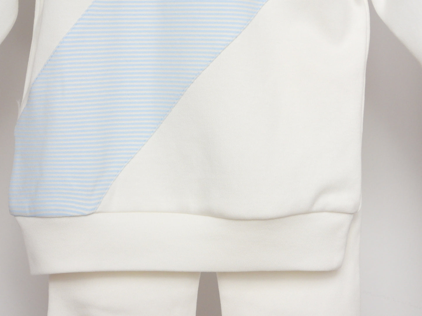 IVORY AND BABY BLUE STRIPE JOGSET