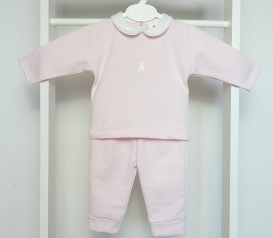 PINK TEDDY BEAR TWO PIECE SET