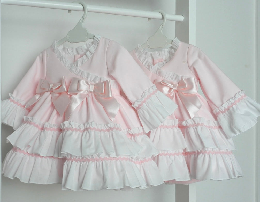 BABY PINK PUFFBALL PRINCESS DRESS WITH PANTS