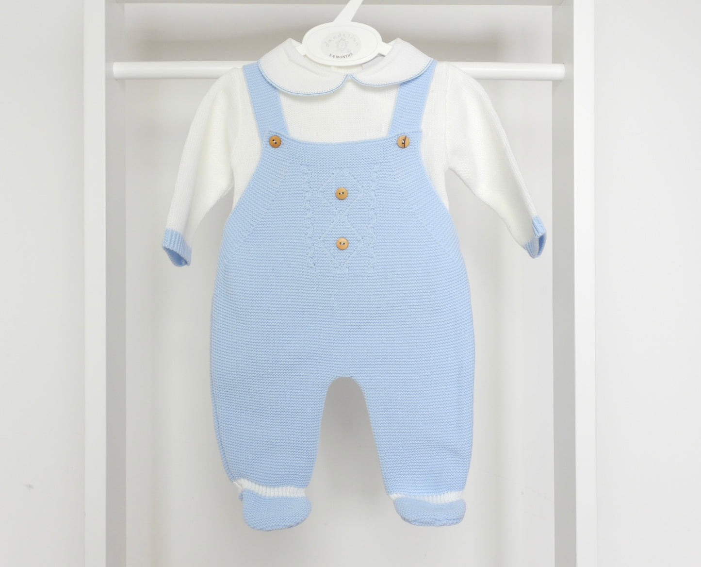 KNITTED DUNGAREE SET