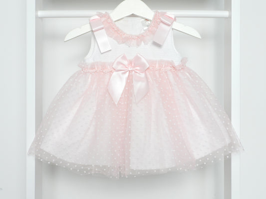 PINK AND WHITE TULLE PRINCESS DRESS