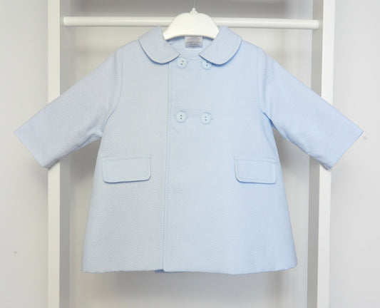 BABY BLUE DOUBLE BREAST COAT