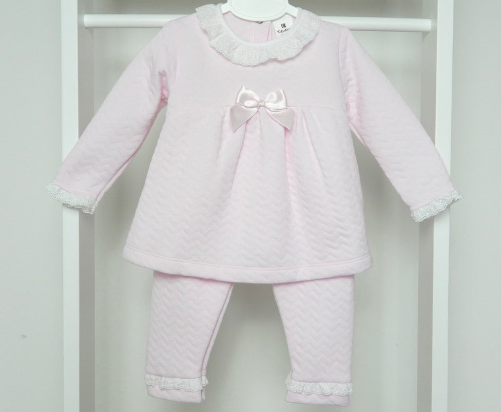 PINK  PEPLUM TROUSER SET