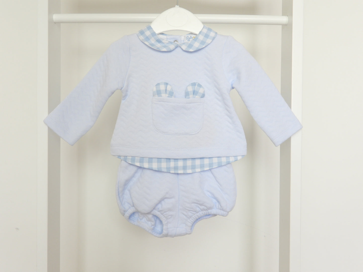 BABY BLUE JUMPER AND JAM PANTS BY DULCE DE FRESA