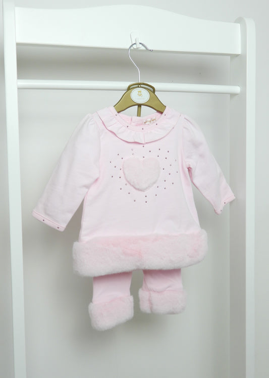 FLUFFY HEART TUNIC & LEGGING SET