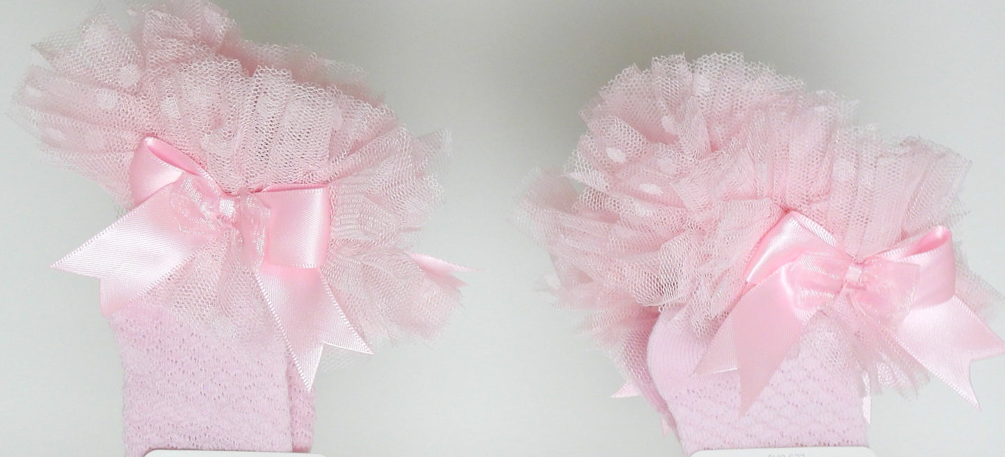 ANKLE TUTU EFFECT SOCKS WITH BOW