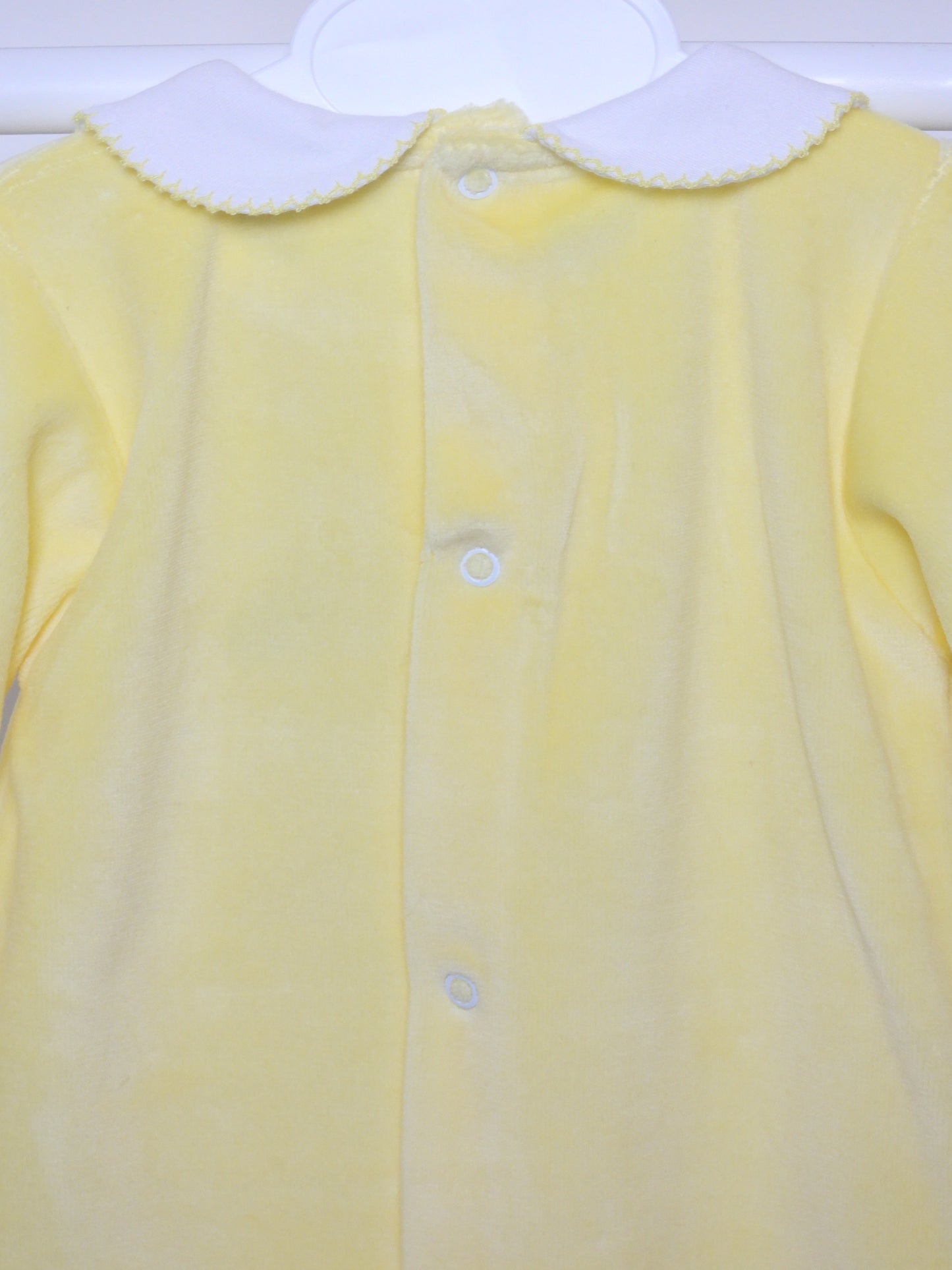 Velour Lemon Bow Sleepsuit