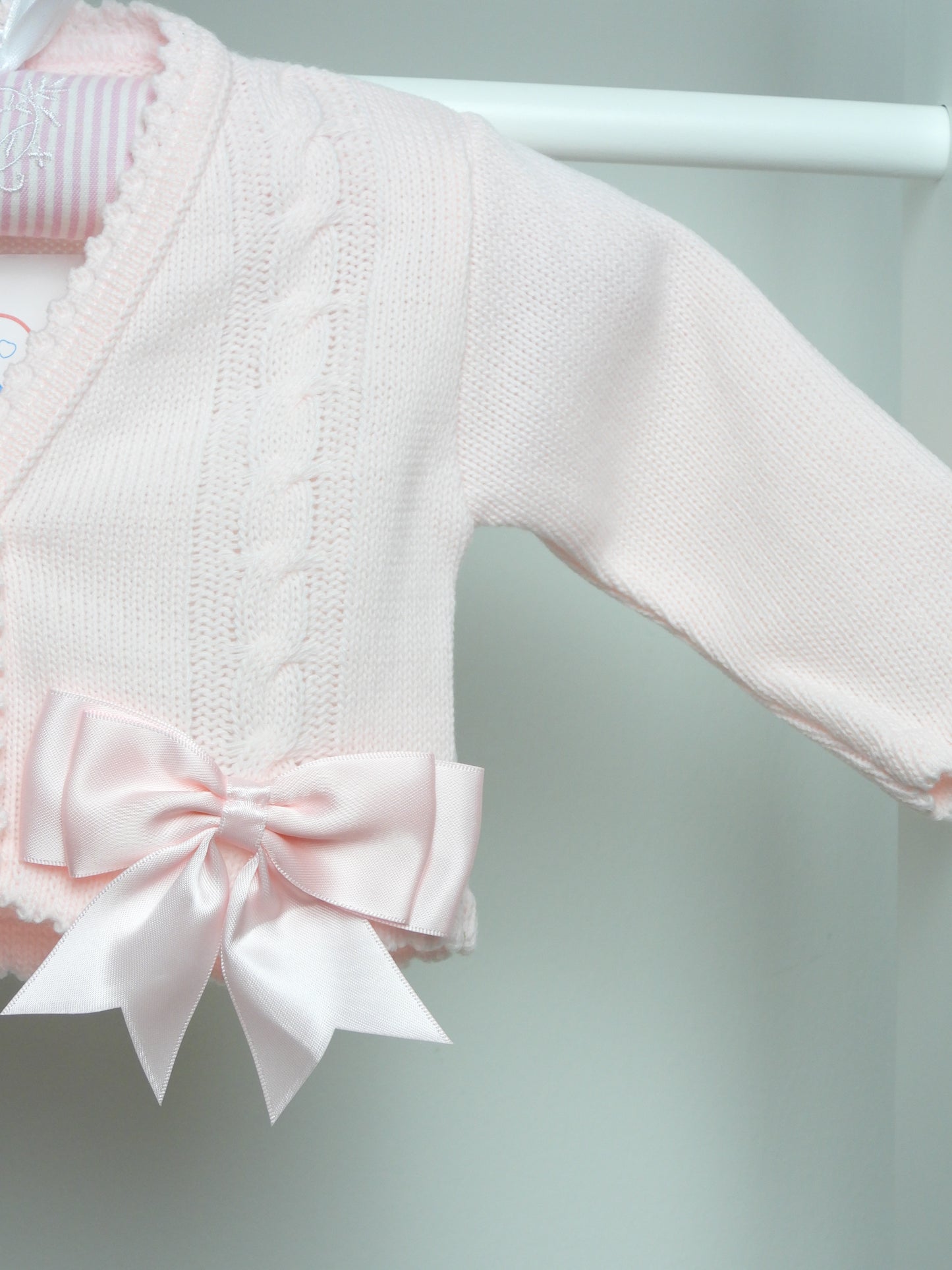 BOLERO CARDIGAN WITH BOWS PINK