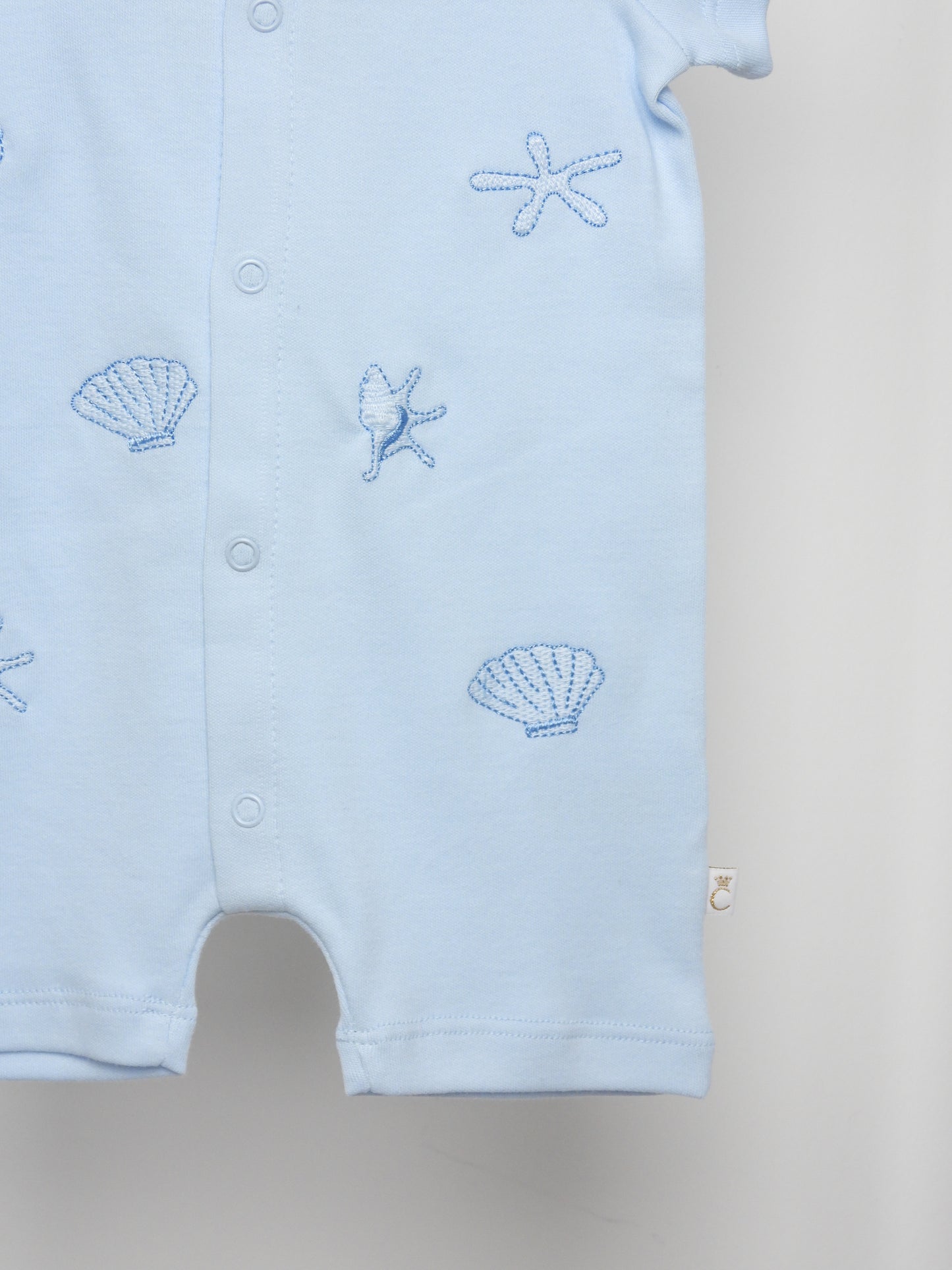 BLUE SUMMER ROMPER AND BIB