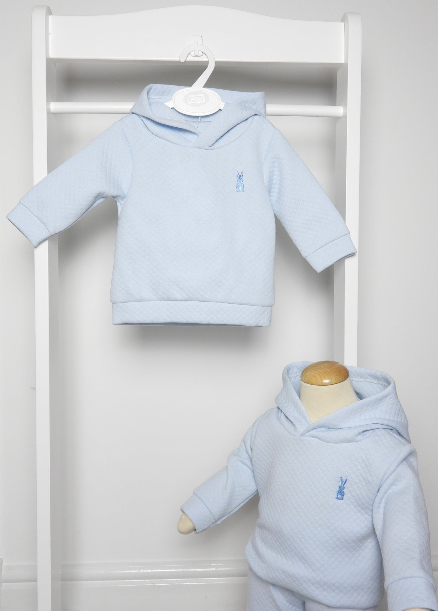 Blue Bunny Hoodie and Shorts Set