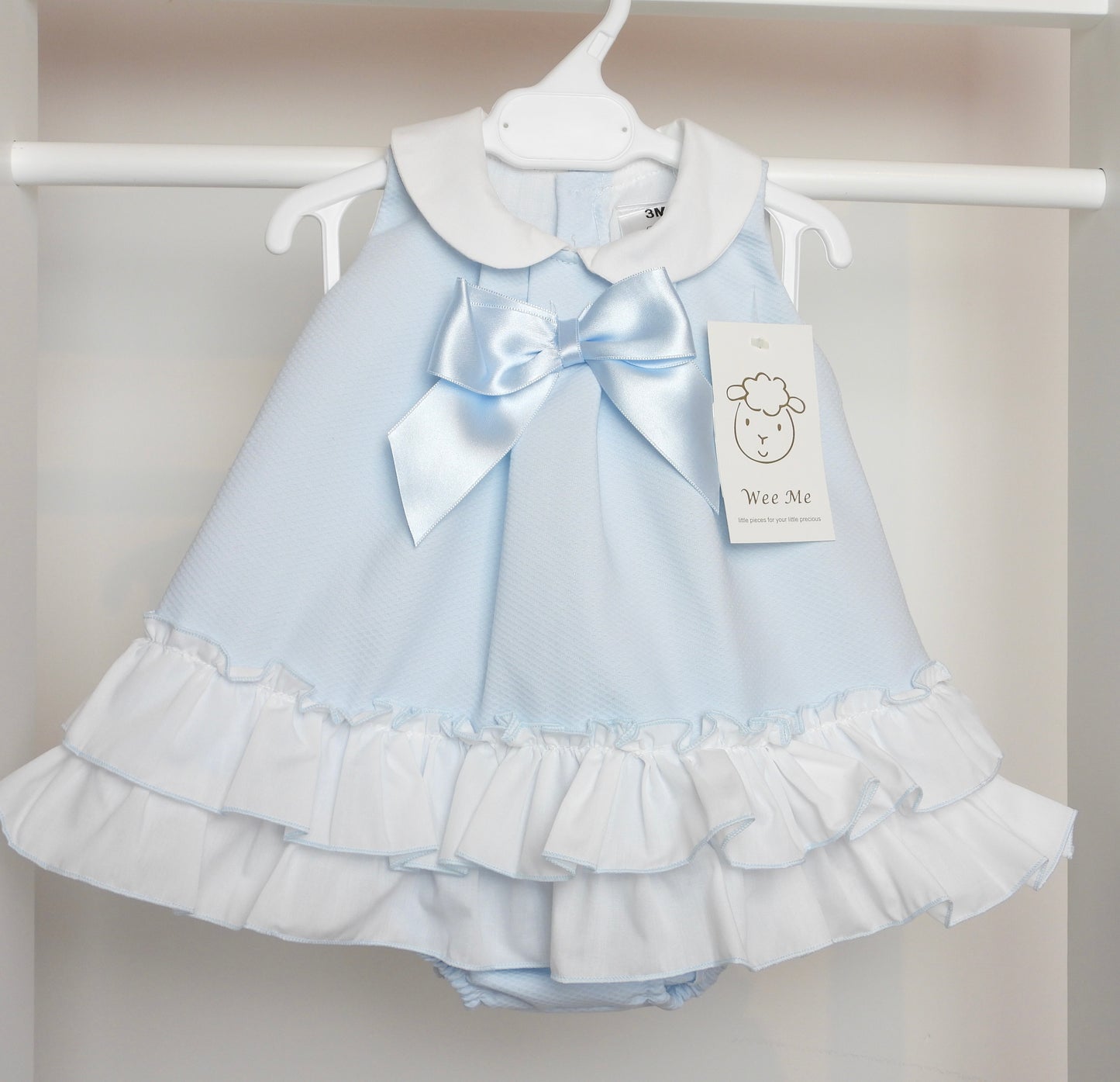 BLUE SUMMER FRILLY DRESS