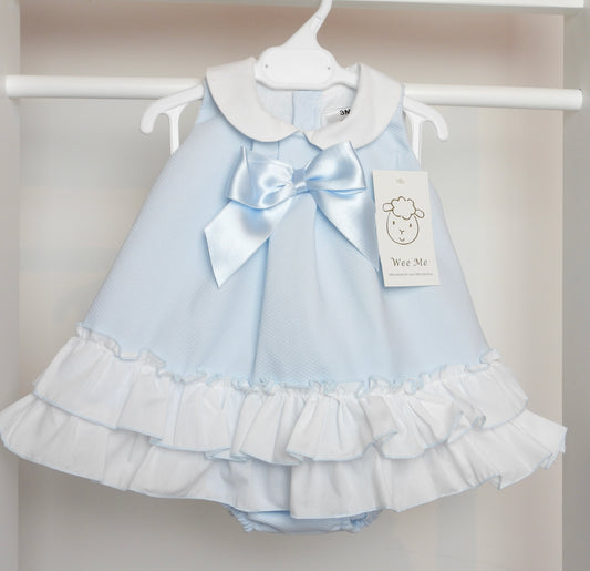 BLUE SUMMER FRILLY DRESS