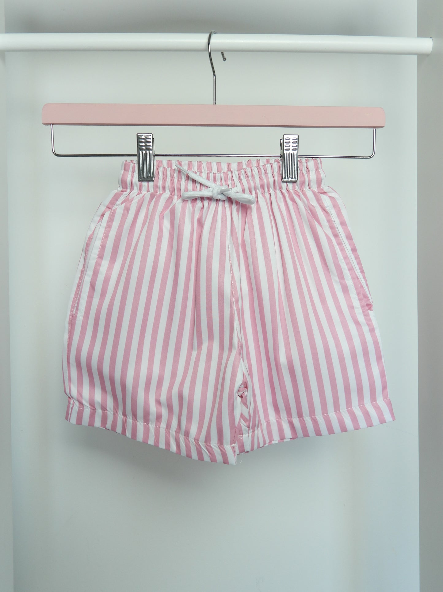 BOYS PINK STRIPED SHORTS