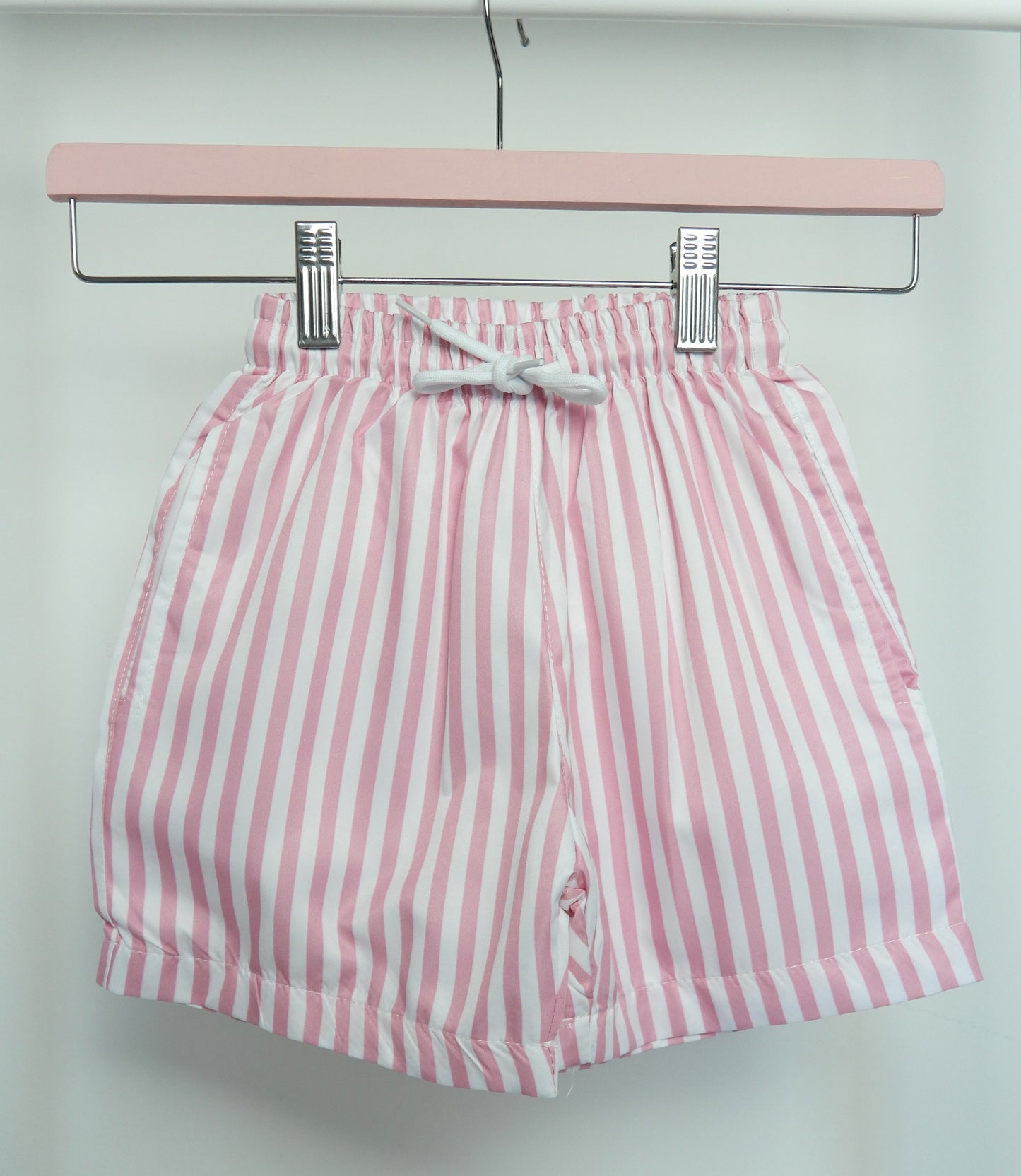 BOYS PINK STRIPED SHORTS