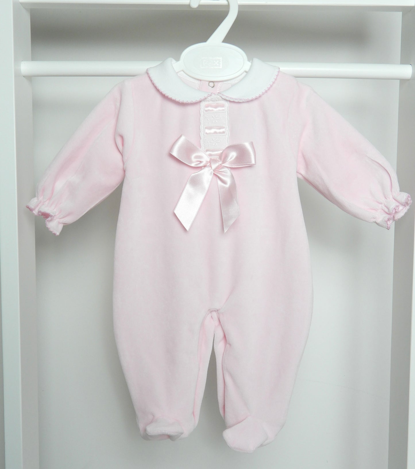 PINK VELOUR SLEEPSUIT