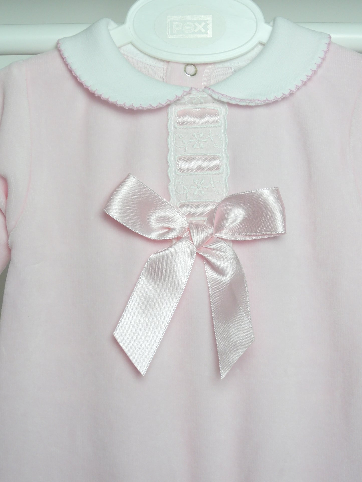 PINK VELOUR SLEEPSUIT