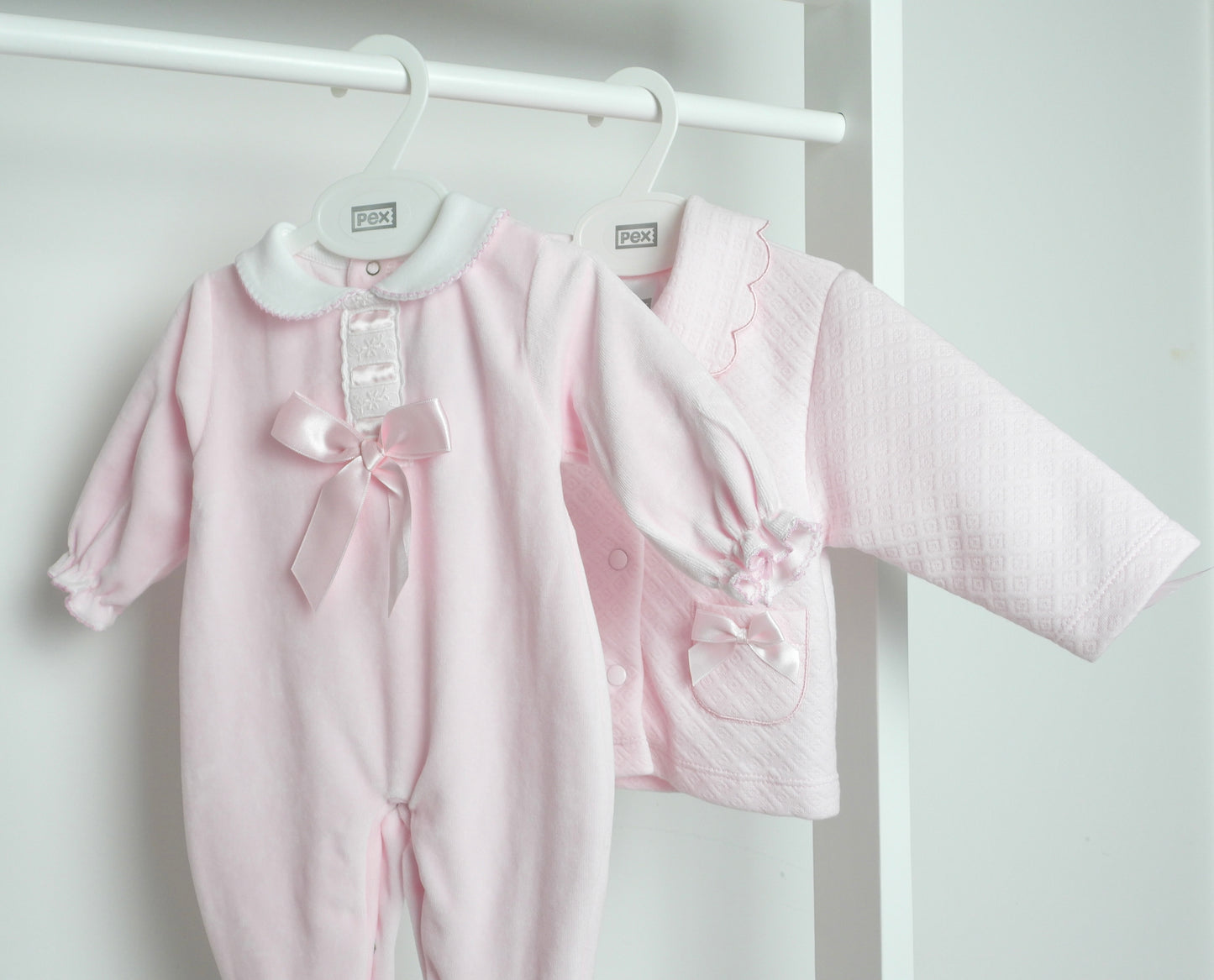 PINK VELOUR SLEEPSUIT