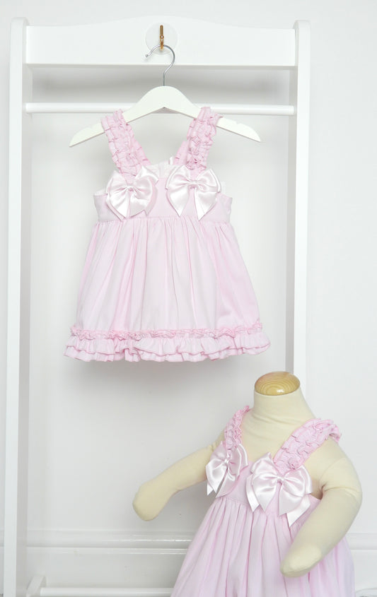 PINK BOW SUN DRESS WITH KNICKERS