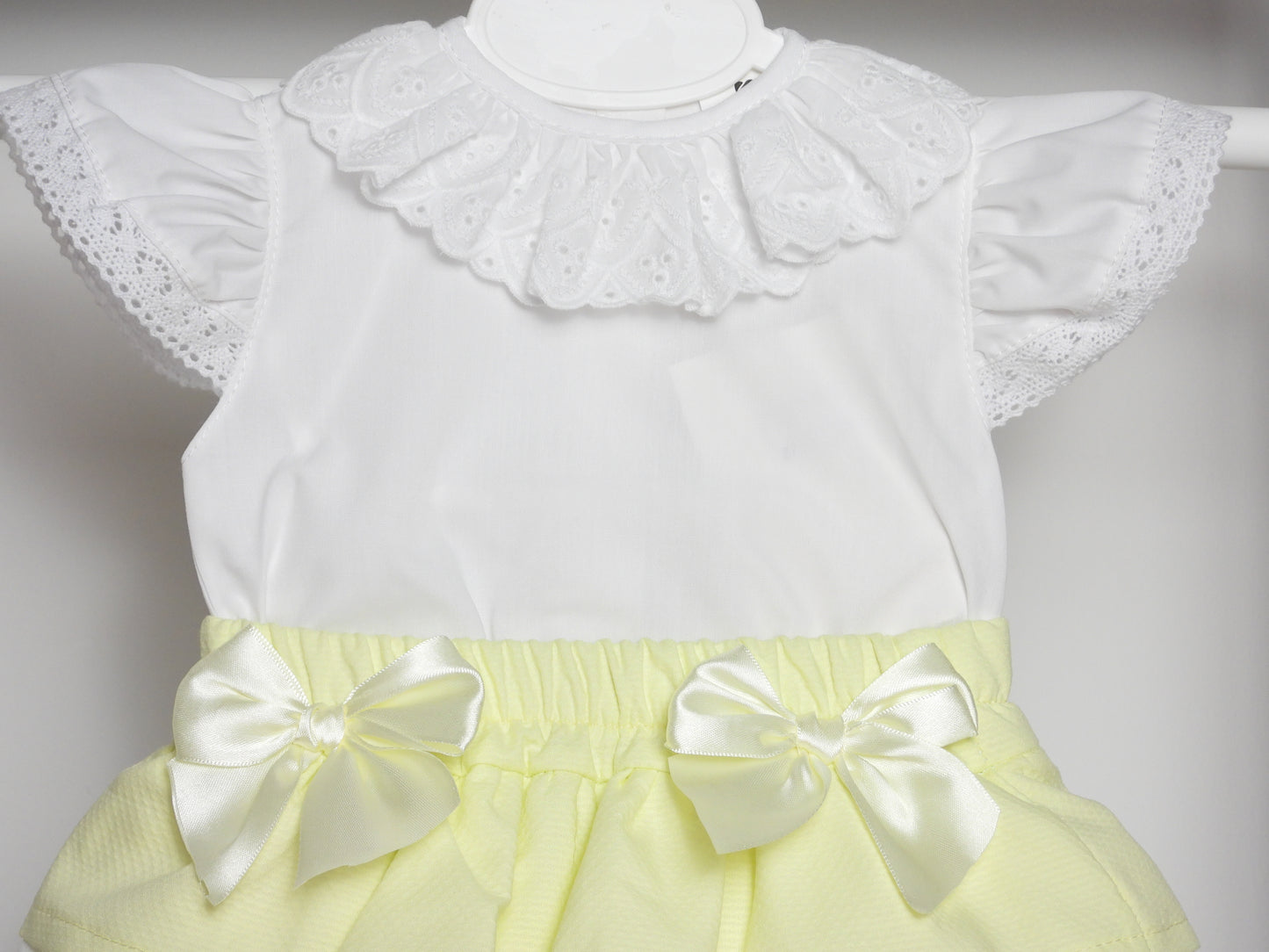 LEMON AND WHITE JAM PANTS SET