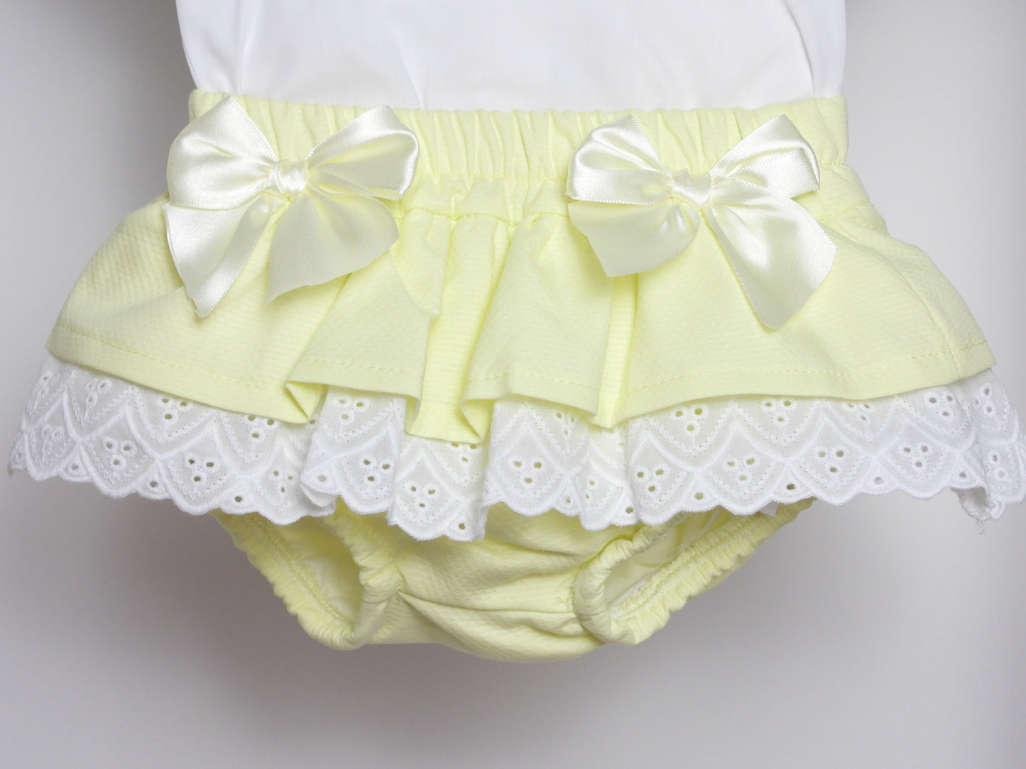 LEMON AND WHITE JAM PANTS SET