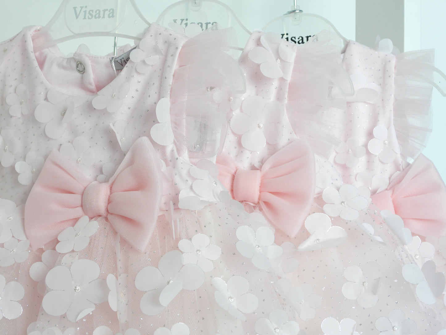 PINK ORGANZA DRESS AND BOW