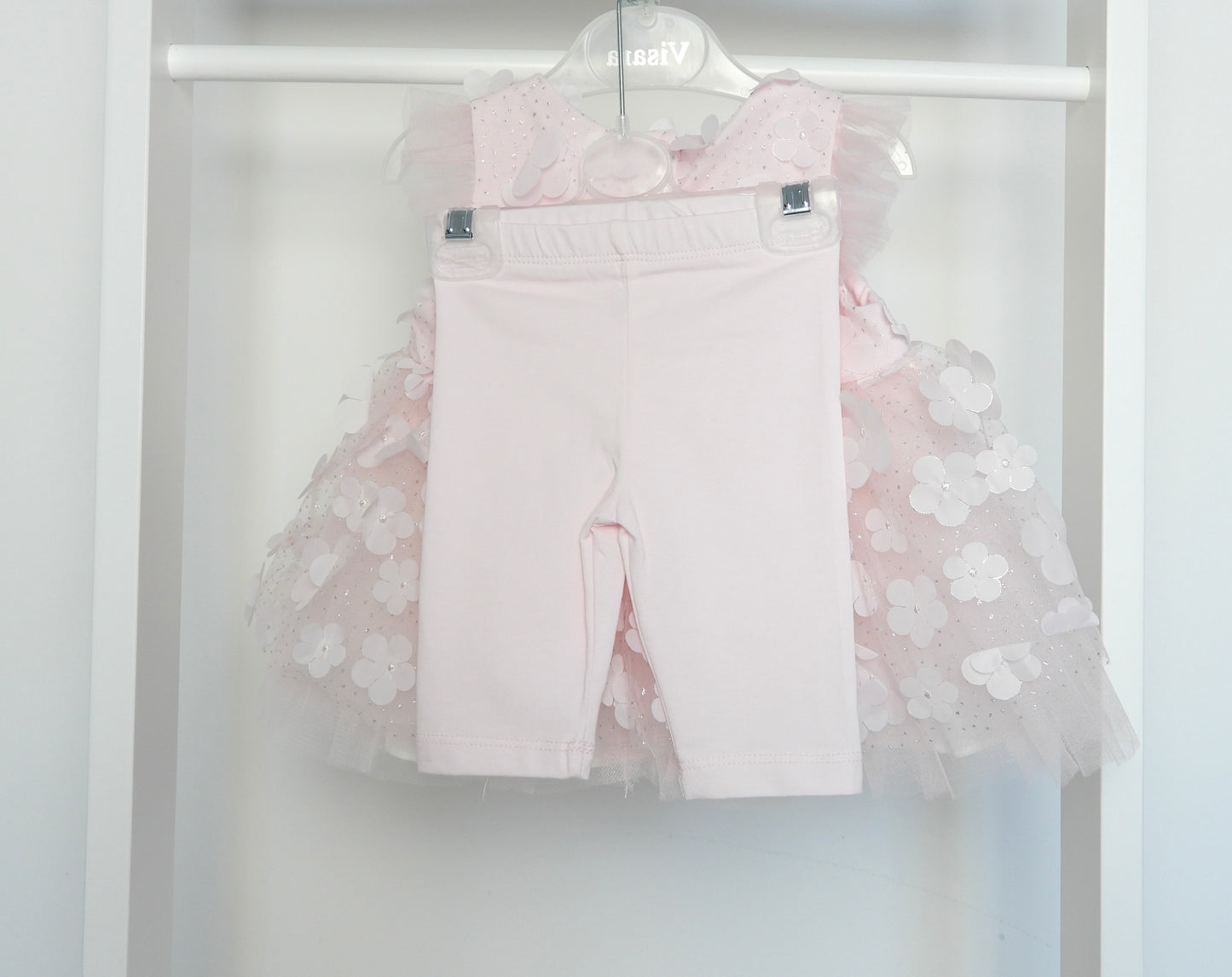 PINK ORGANZA DRESS AND BOW