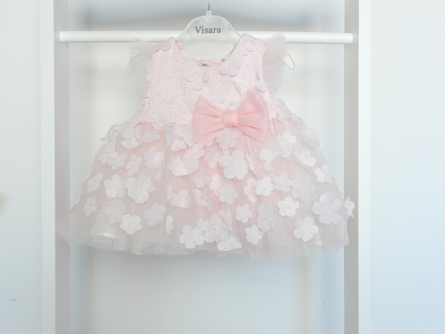 PINK ORGANZA DRESS AND BOW