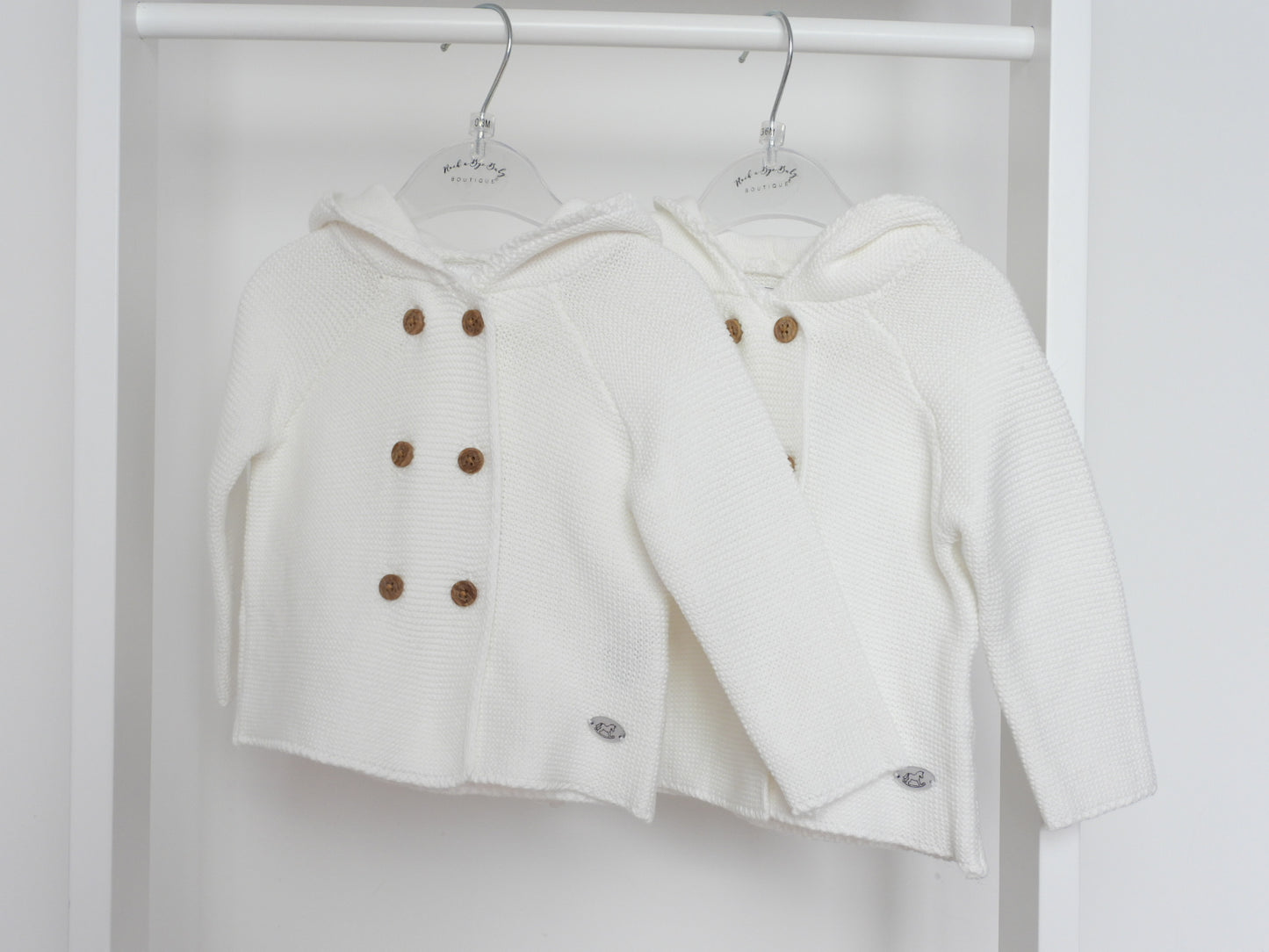 WHITE HOODED CARDIGAN