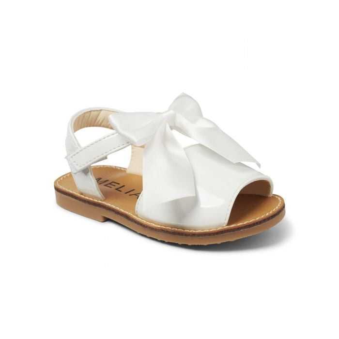 WHITE BOW SANDAL