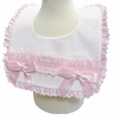 BABY PINK FRILL BIB