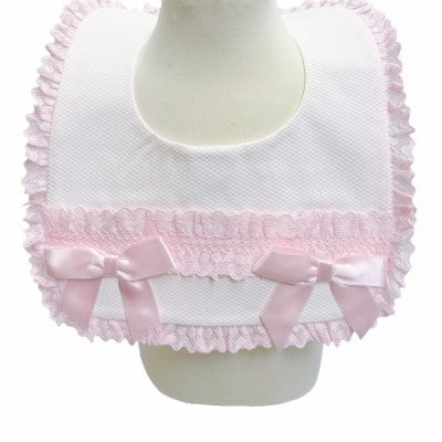 BABY PINK FRILL BIB