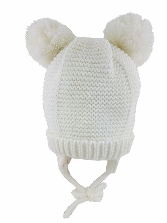 BEAR POM HAT CREAM