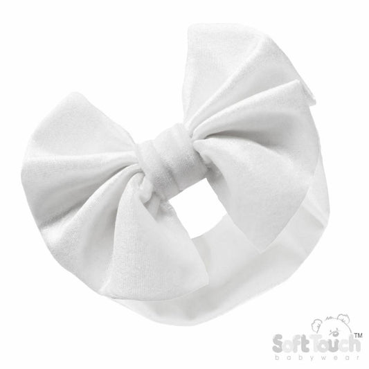 WHITE VELOUR HEADBAND