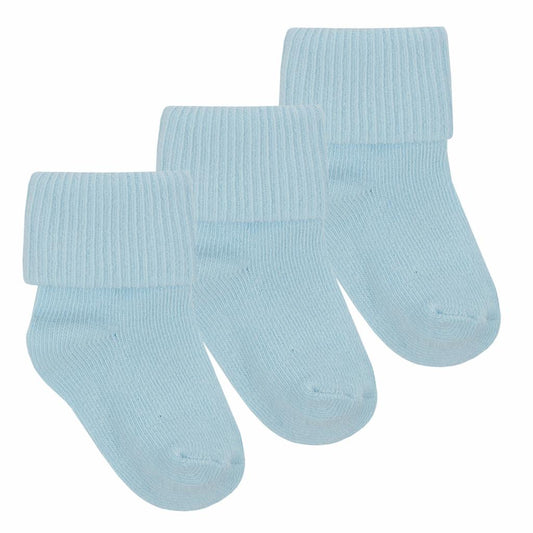 TRIPLE PACK ANKLE SOCKS BLUE