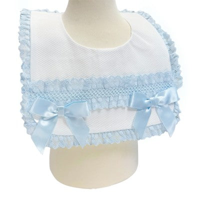 BABY BLUE FRILL BIB