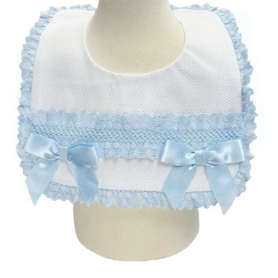 BABY BLUE FRILL BIB