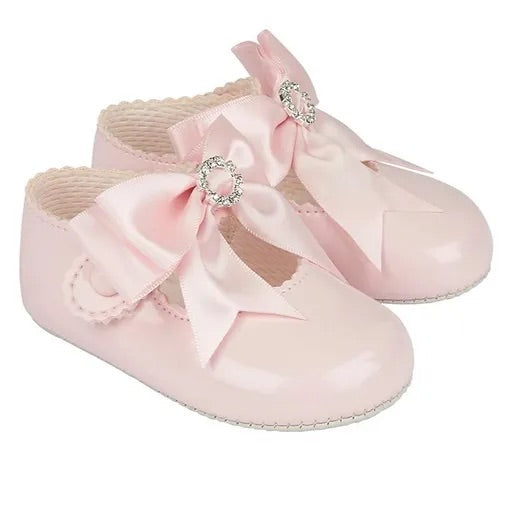 BABY PINK PATENT BOW SHOES