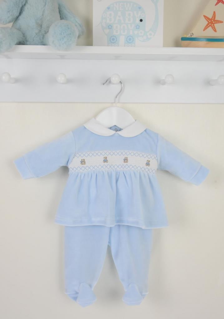 BLUE TEDDY VELOUR SET