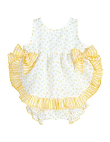 CALAMARO LEMON BOW DRESS