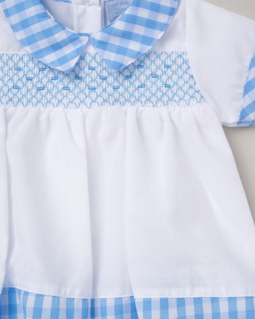 SMOCKED GINGHAM ROMPER