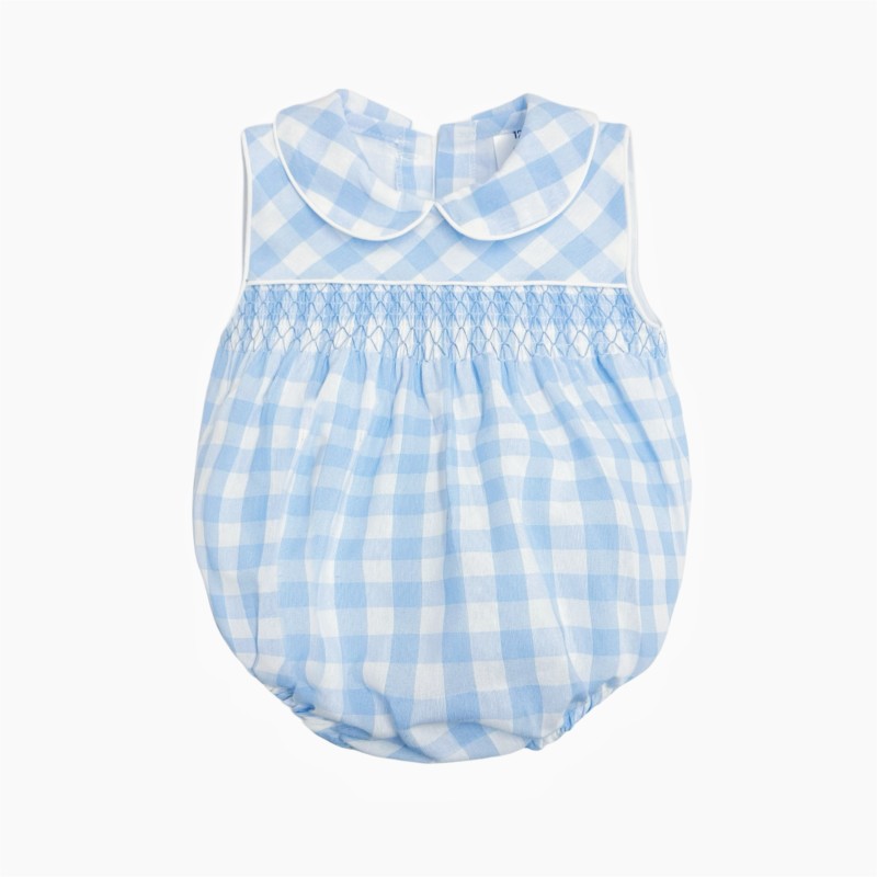 BLUE CHECKED ROMPER